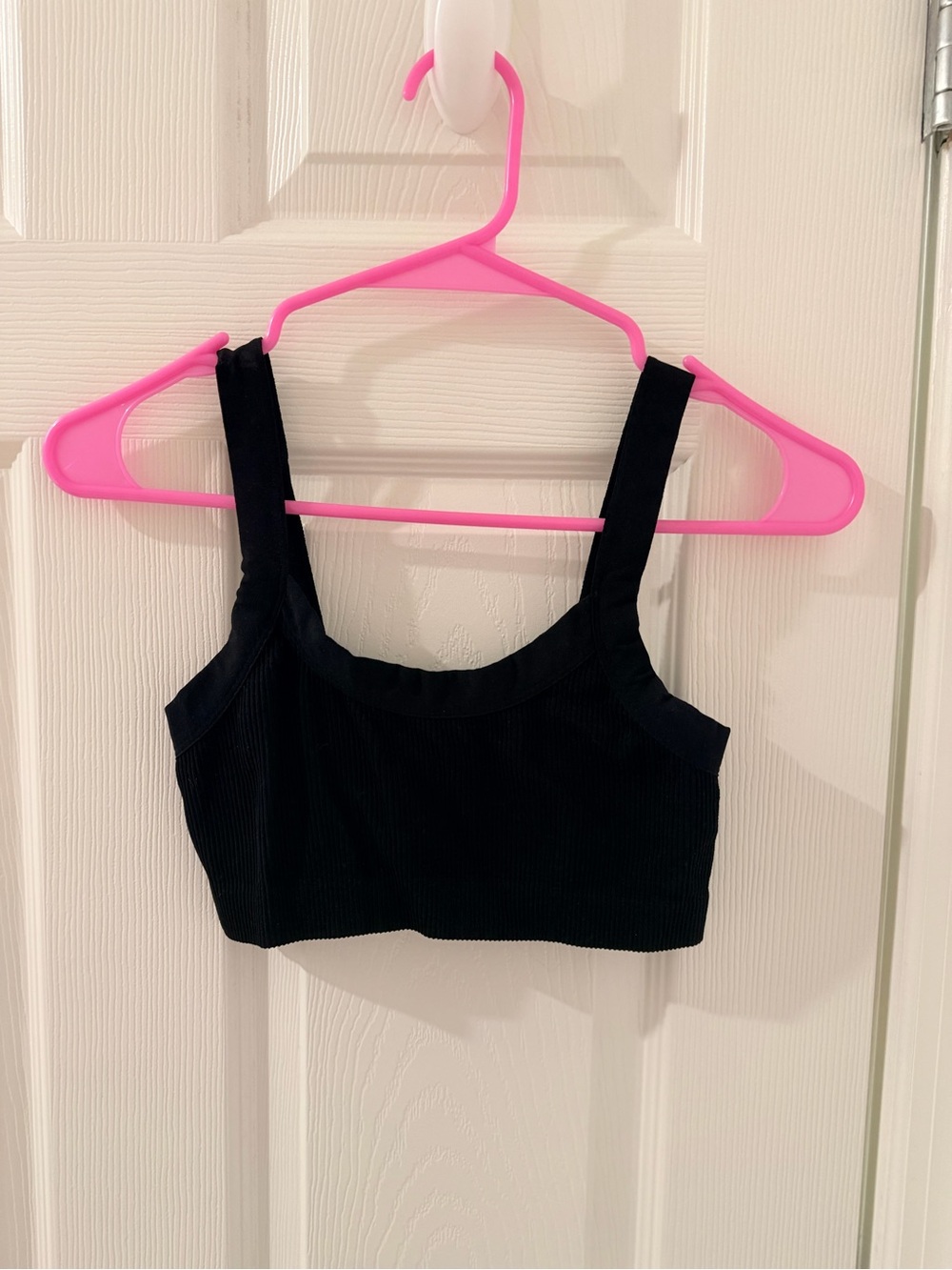 Fashion Nova Black Ribbed Crop Top